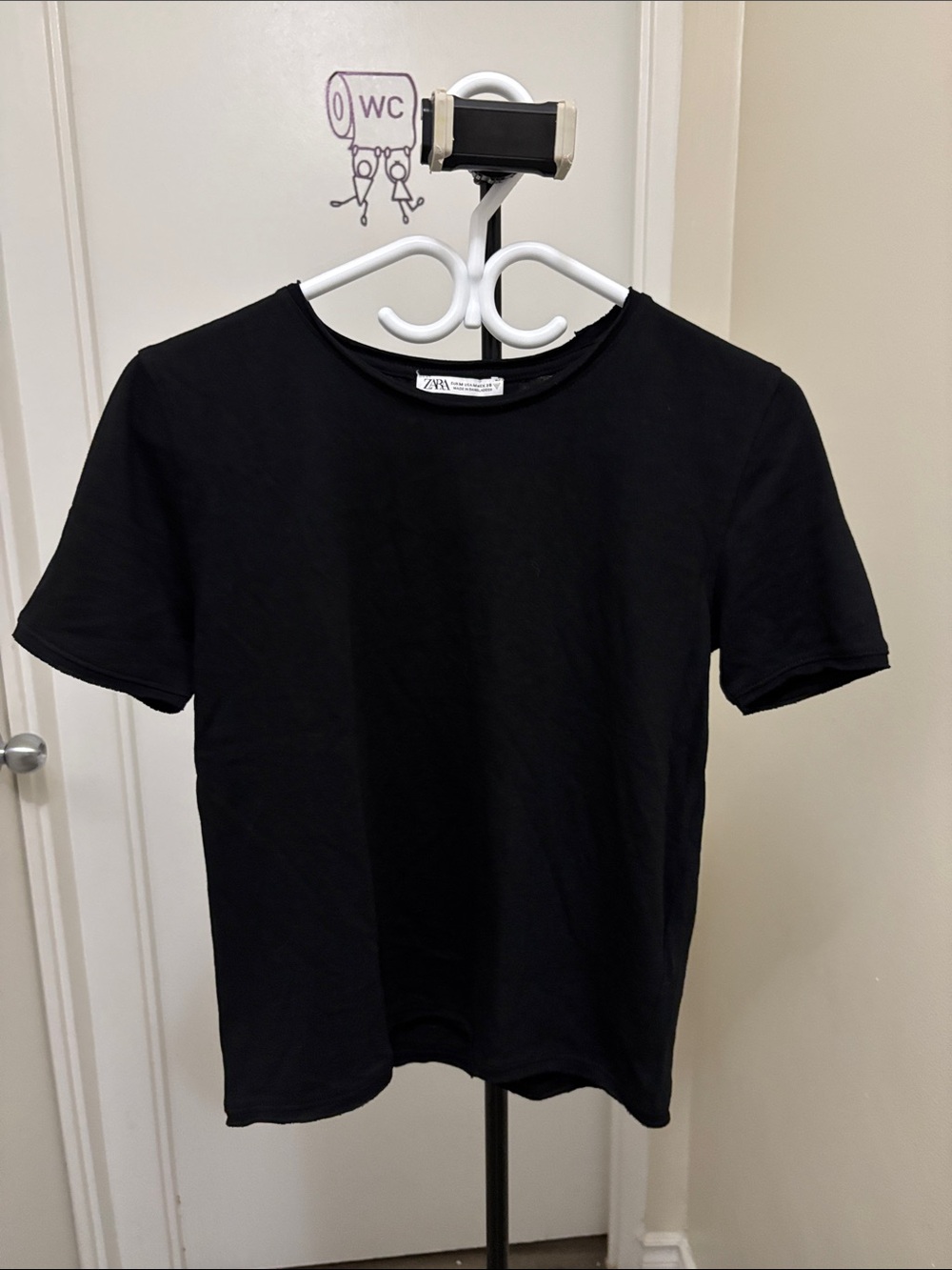 ZARA Kids Black Short Sleeve Crew Tee